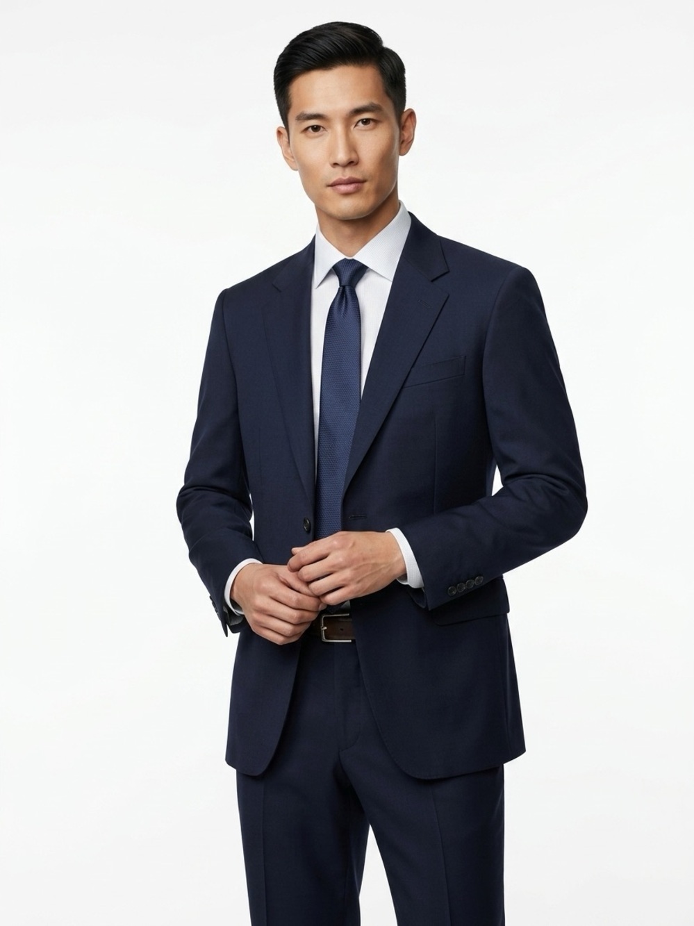 John W. Nordstrom Blazer Two Button Super 110s Wool Navy Blue 42L